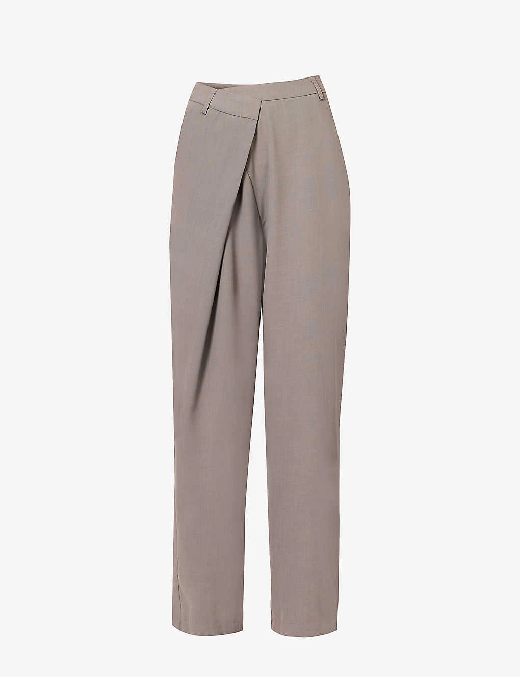 Colbie Asymmetric Wide-leg Mid-rise Woven Trousers 1 Colbie Asymmetric Wide-leg Mid-rise Woven Trousers