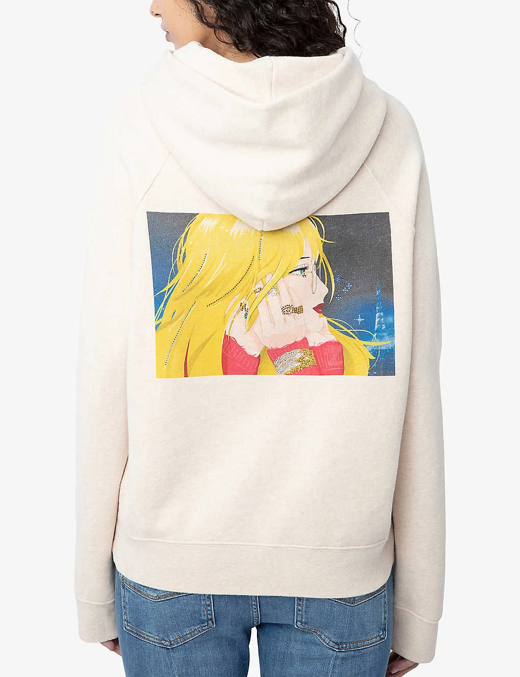 Zadig & Voltaire Georgy Moon Logo-motif Cotton-blend Hoody 4 Zadig & Voltaire Georgy Moon Logo-motif Cotton-blend Hoody - Image 4