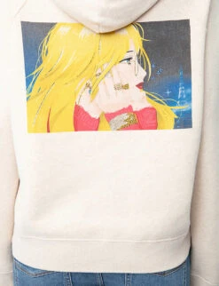 Zadig & Voltaire Georgy Moon Logo-motif Cotton-blend Hoody 9 Zadig & Voltaire Georgy Moon Logo-motif Cotton-blend Hoody -Whistles Closet Shop R04171159 BEIGECHINE ALT04