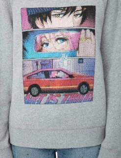 Zadig & Voltaire Upper Moon Graphic-print Cotton-blend Jumper -Whistles Closet Shop R04171161 GRISCHINE ALT04