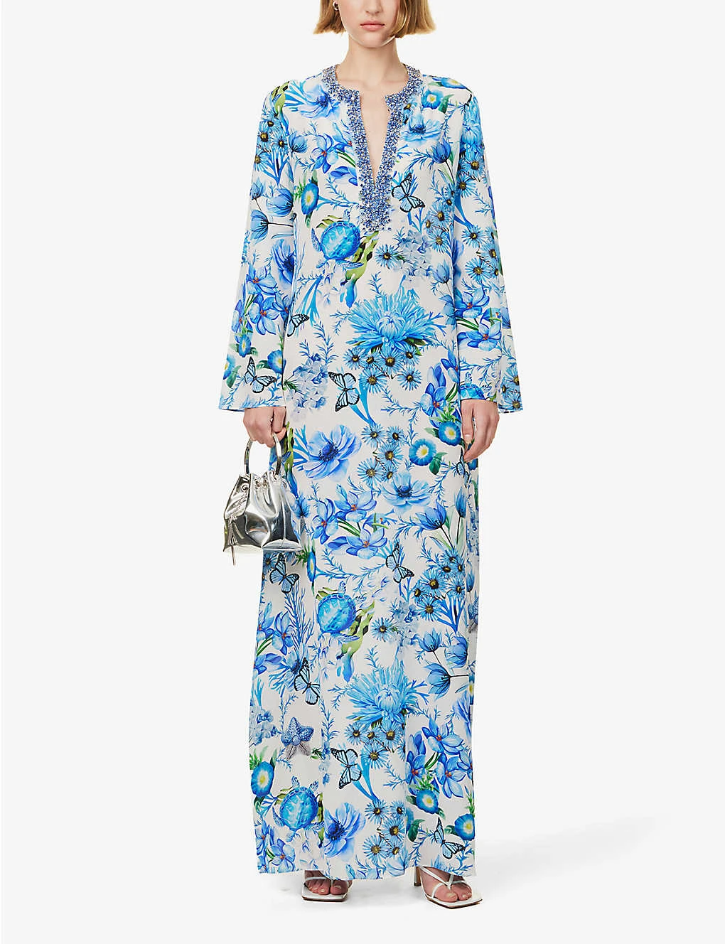 Collins Floral-print Silk-crepe Maxi Dress 2 Collins Floral-print Silk-crepe Maxi Dress - Image 2