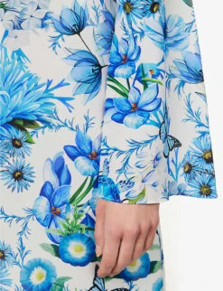 Collins Floral-print Silk-crepe Maxi Dress 11 Collins Floral-print Silk-crepe Maxi Dress -Whistles Closet Shop R04171625 ALLOVERREPEATBLUE ALT05