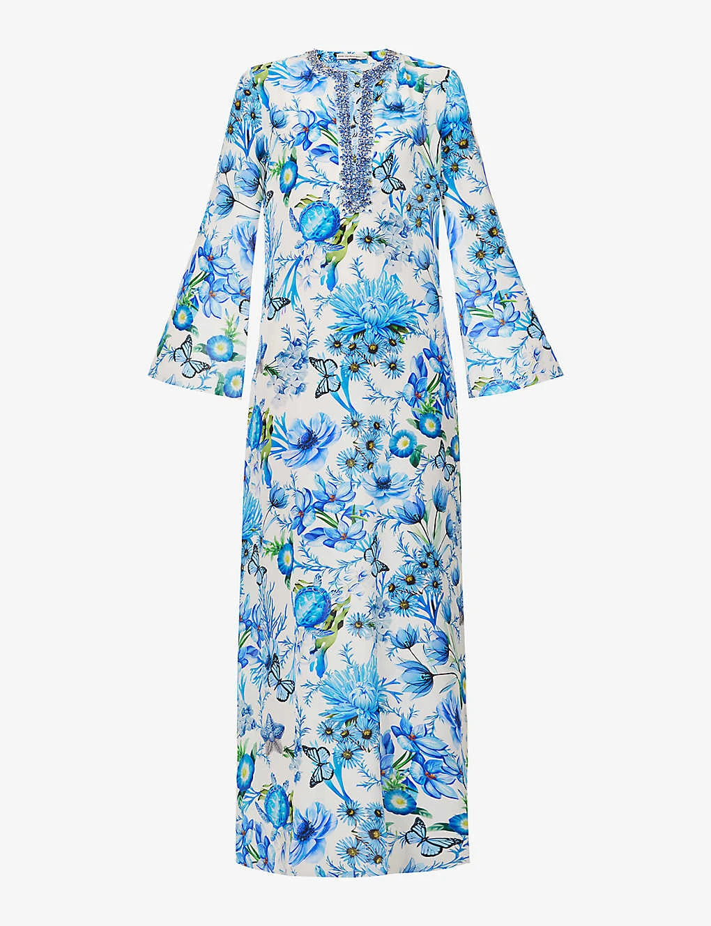 Collins Floral-print Silk-crepe Maxi Dress 1 Collins Floral-print Silk-crepe Maxi Dress