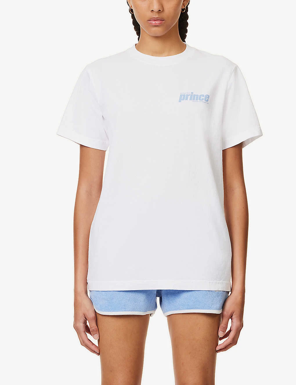 Sporty & Rich X Prince Sporty Logo-printed Cotton-jersey T-shirt 3 Sporty & Rich X Prince Sporty Logo-printed Cotton-jersey T-shirt - Image 3