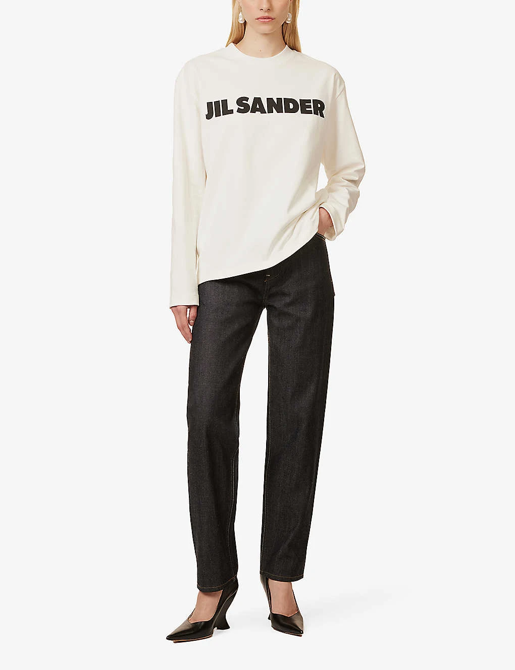 Jil Sander Logo-print Relaxed-fit Cotton-jersey T-shirt 2 Jil Sander Logo-print Relaxed-fit Cotton-jersey T-shirt - Image 2