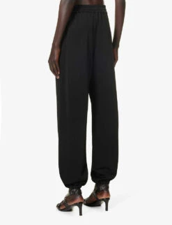 Jil Sander Elasticated-waistband Tapered-leg Mid-rise Stretch-woven Trousers -Whistles Closet Shop R04173131 1 ALT03