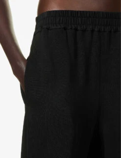 Jil Sander Elasticated-waistband Tapered-leg Mid-rise Stretch-woven Trousers -Whistles Closet Shop R04173131 1 ALT04