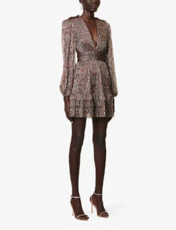 Rebecca Vallance Claude Metallic Woven Mini Dress 7 Rebecca Vallance Claude Metallic Woven Mini Dress -Whistles Closet Shop R04174369 METALLIC ALT02