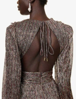 Rebecca Vallance Claude Metallic Woven Mini Dress 9 Rebecca Vallance Claude Metallic Woven Mini Dress -Whistles Closet Shop R04174369 METALLIC ALT04