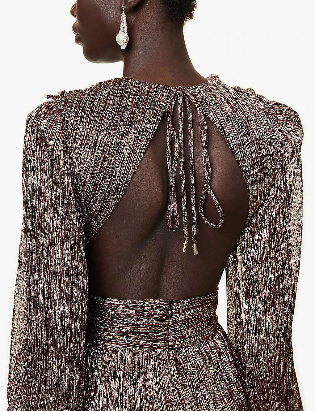 Rebecca Vallance Claude Metallic Woven Mini Dress 5 Rebecca Vallance Claude Metallic Woven Mini Dress - Image 5