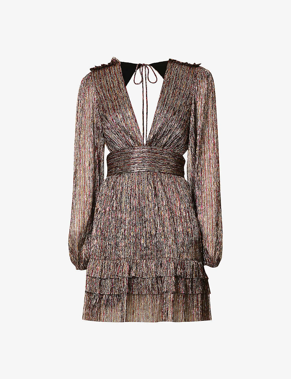 Rebecca Vallance Claude Metallic Woven Mini Dress 1 Rebecca Vallance Claude Metallic Woven Mini Dress
