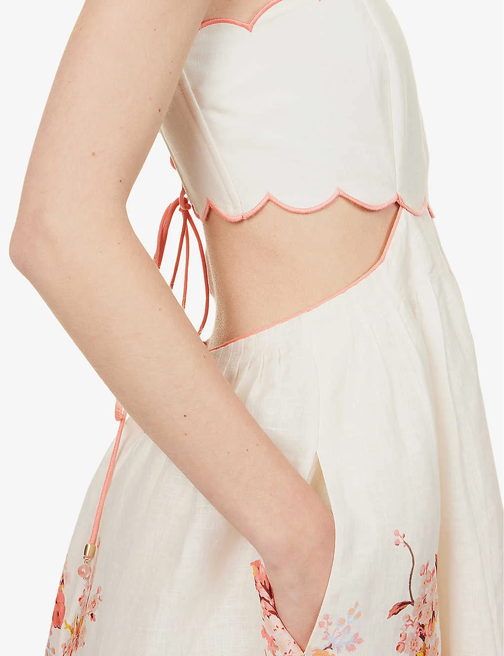 Zimmermann Devi Floral-print Flared-hem Linen Midi Dress 6 Zimmermann Devi Floral-print Flared-hem Linen Midi Dress - Image 6