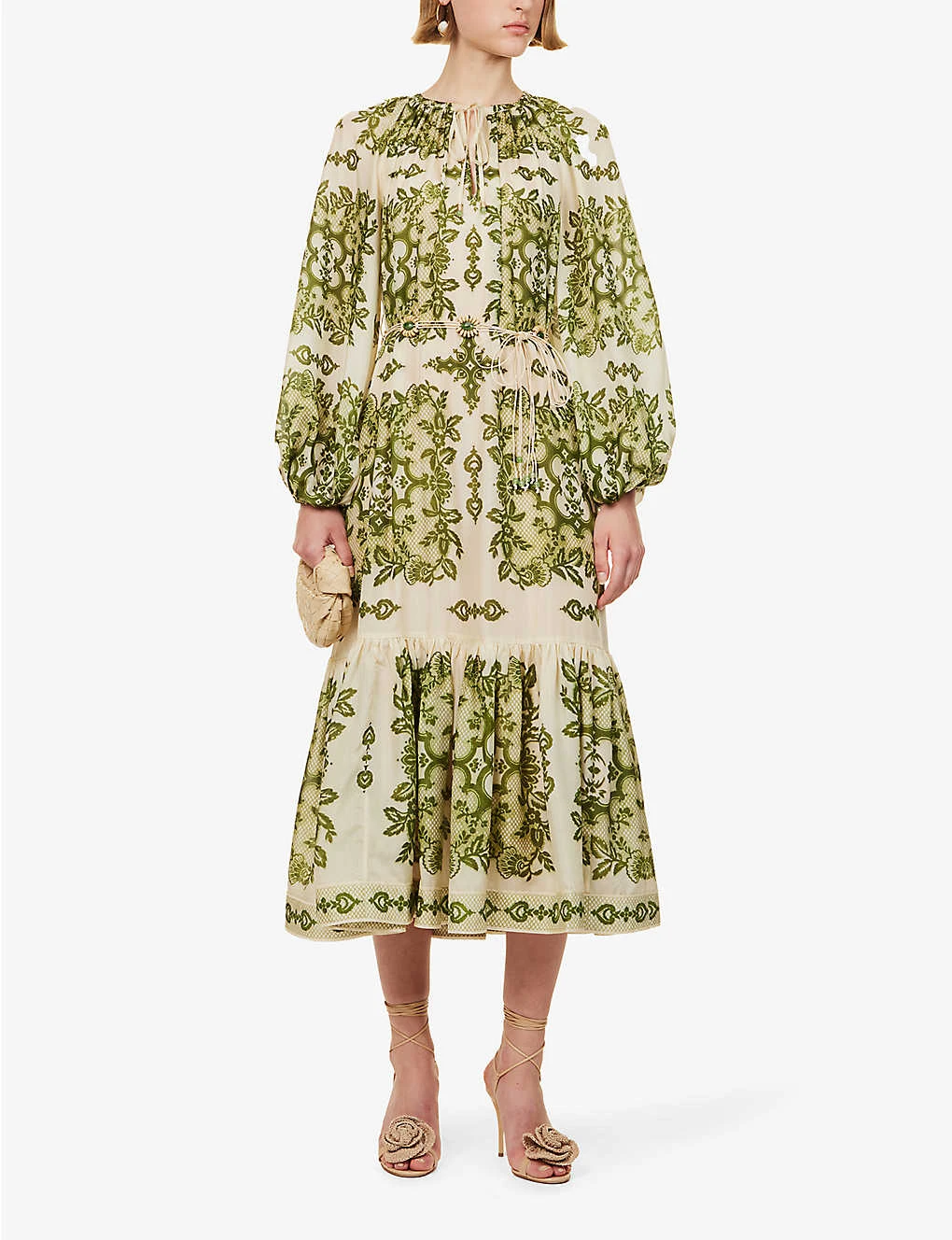 Zimmermann Raie V-neck Silk Maxi Dress 2 Zimmermann Raie V-neck Silk Maxi Dress - Image 2