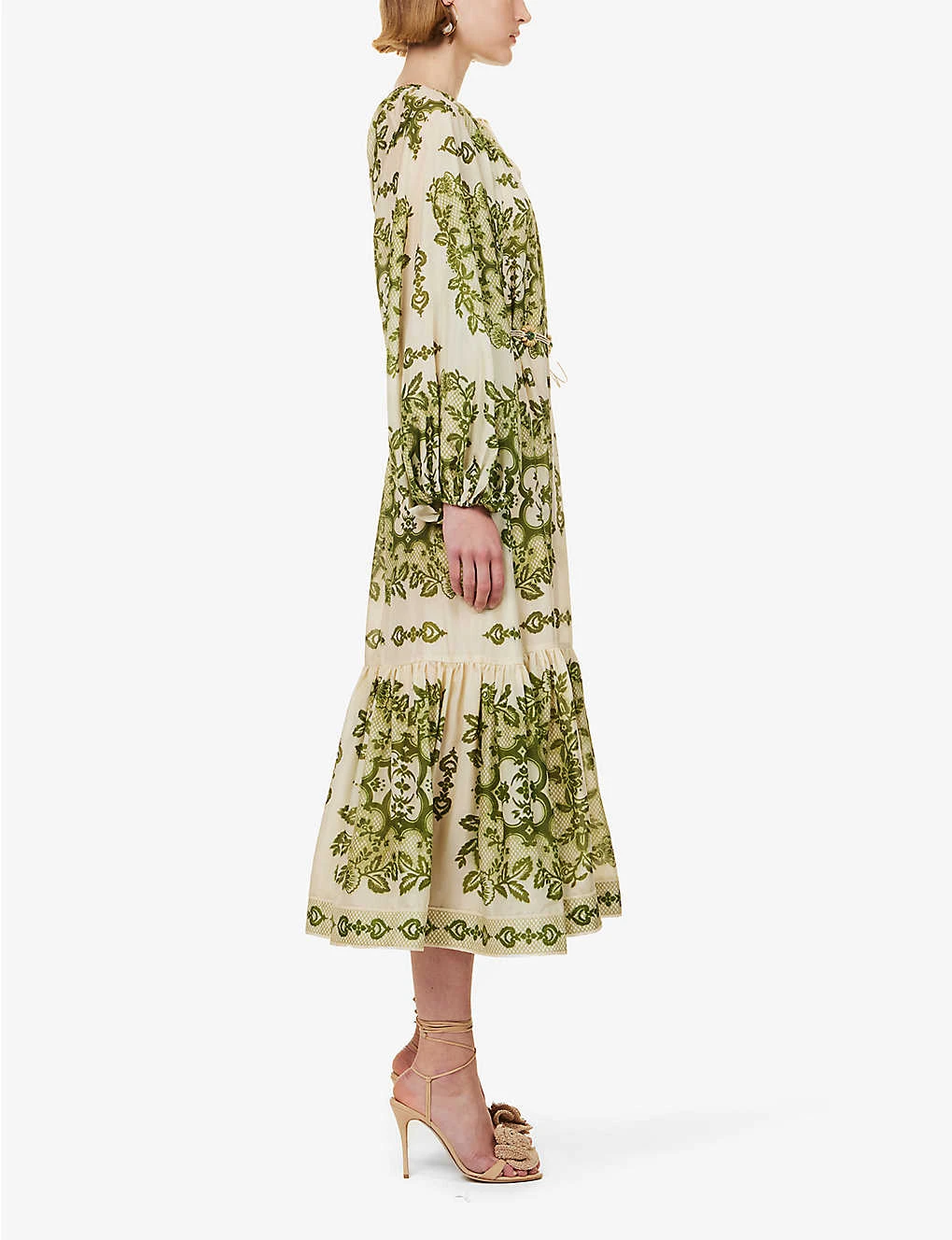 Zimmermann Raie V-neck Silk Maxi Dress 3 Zimmermann Raie V-neck Silk Maxi Dress - Image 3