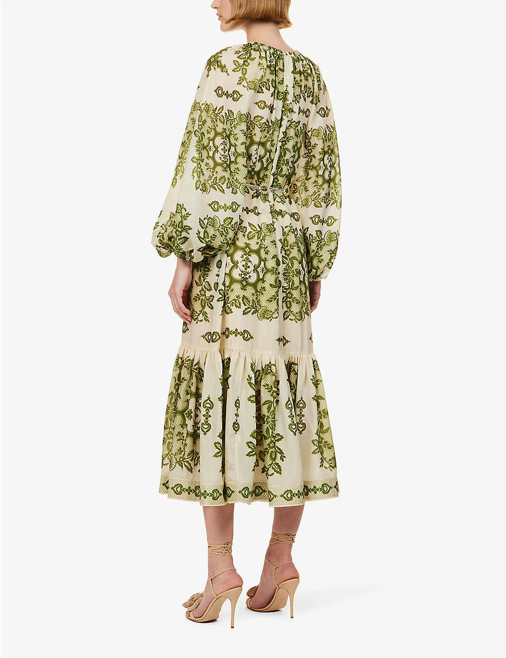 Zimmermann Raie V-neck Silk Maxi Dress 4 Zimmermann Raie V-neck Silk Maxi Dress - Image 4