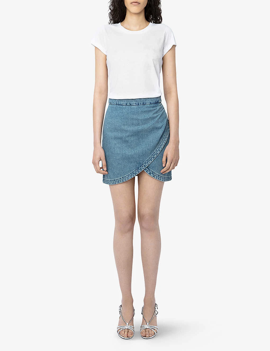 Zadig & Voltaire Skinny Stars Crystal-embellished Woven T-shirt 2 Zadig & Voltaire Skinny Stars Crystal-embellished Woven T-shirt - Image 2