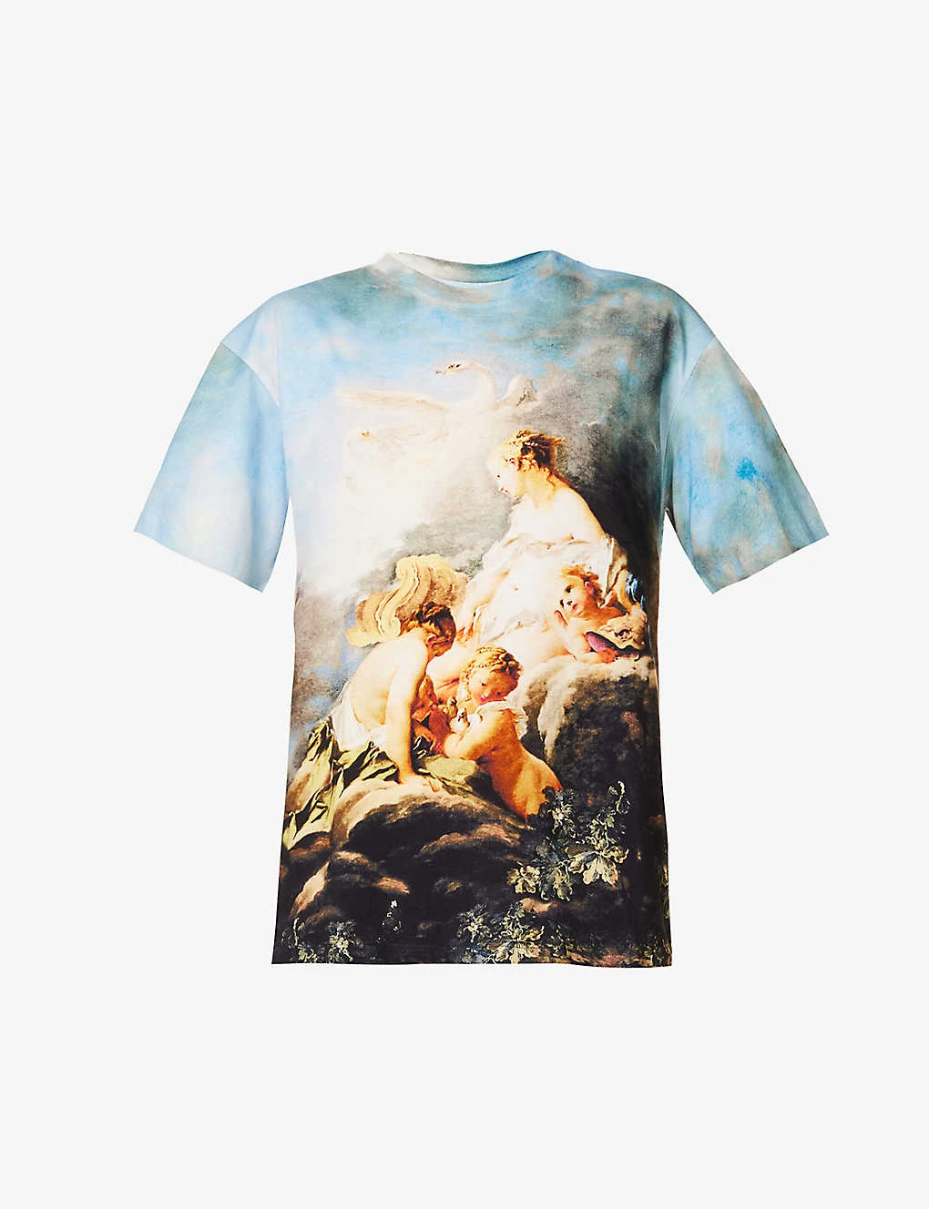 Roberto Cavalli Graphic-print Short-sleeved Cotton-jersey T-shirt 1 Roberto Cavalli Graphic-print Short-sleeved Cotton-jersey T-shirt