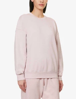 365 Brand-embroidered Relaxed-fit Organic Cotton-blend Sweatshirt 7 365 Brand-embroidered Relaxed-fit Organic Cotton-blend Sweatshirt -Whistles Closet Shop R04180889 STONE ALT02