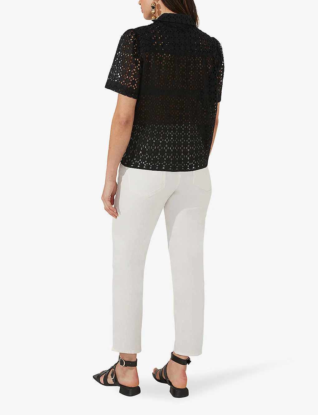 Broderie-anglaise Boxy Cotton Shirt 2 Broderie-anglaise Boxy Cotton Shirt - Image 2