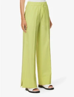 ME AND EM Summer Straight-leg Mid-rise Stretch-woven Trousers -Whistles Closet Shop R04181886 CITRONELLE ALT02
