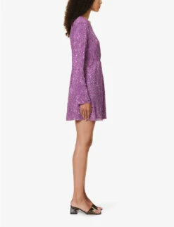 Stine Goya Noelia Sequin-embellished Mini Dress 8 Stine Goya Noelia Sequin-embellished Mini Dress -Whistles Closet Shop R04183752 ORCHID ALT02