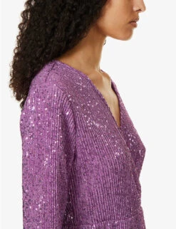 Stine Goya Noelia Sequin-embellished Mini Dress 11 Stine Goya Noelia Sequin-embellished Mini Dress -Whistles Closet Shop R04183752 ORCHID ALT05
