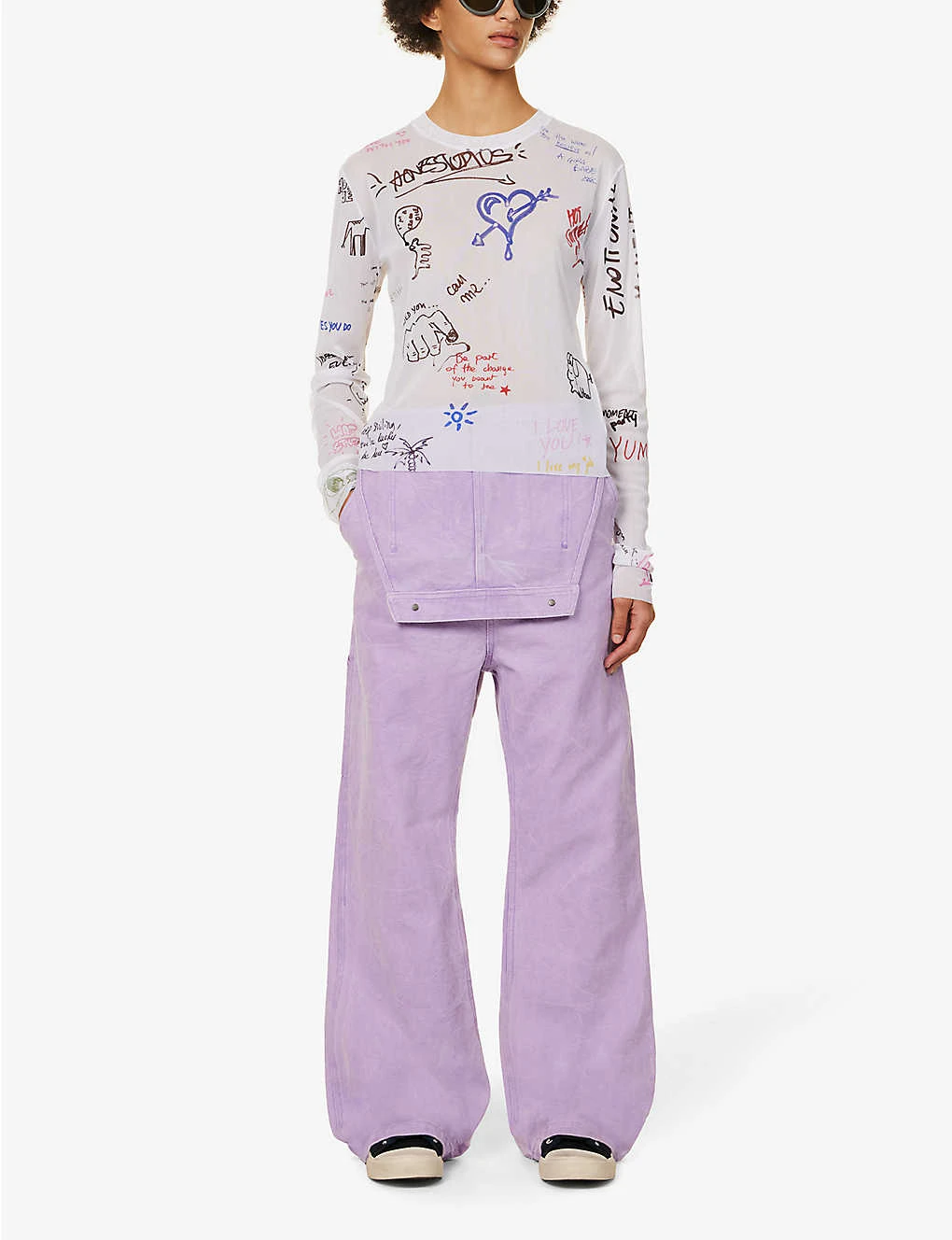 Acne Studios Emmbar Scribbles Graphic-print Mesh Top 2 Acne Studios Emmbar Scribbles Graphic-print Mesh Top - Image 2
