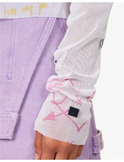 Acne Studios Emmbar Scribbles Graphic-print Mesh Top 10 Acne Studios Emmbar Scribbles Graphic-print Mesh Top -Whistles Closet Shop R04185138 WHITEMULTICOLOR ALT04