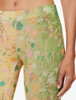 Dania Floral-print Straight-leg Low-rise Stretch-woven Trousers -Whistles Closet Shop R04185232 MULTI ALT04