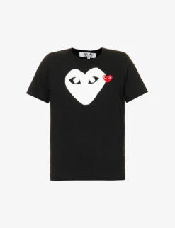 Comme Des Garçons Play Heart-appliqué Regular-fit Cotton-jersey T-shirt