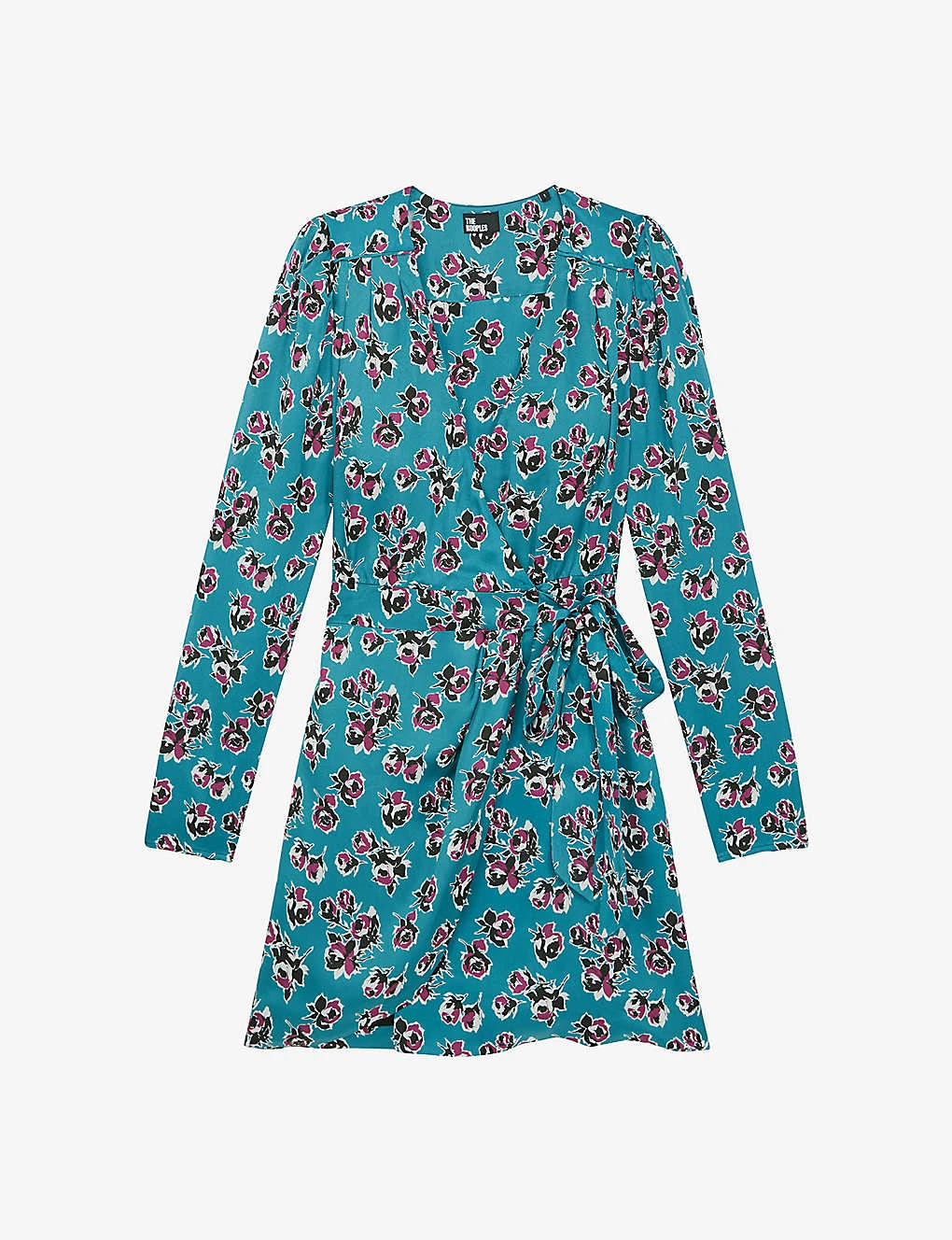 THE KOOPLES Floral-print Wrap Woven Mini Dress 1 THE KOOPLES Floral-print Wrap Woven Mini Dress