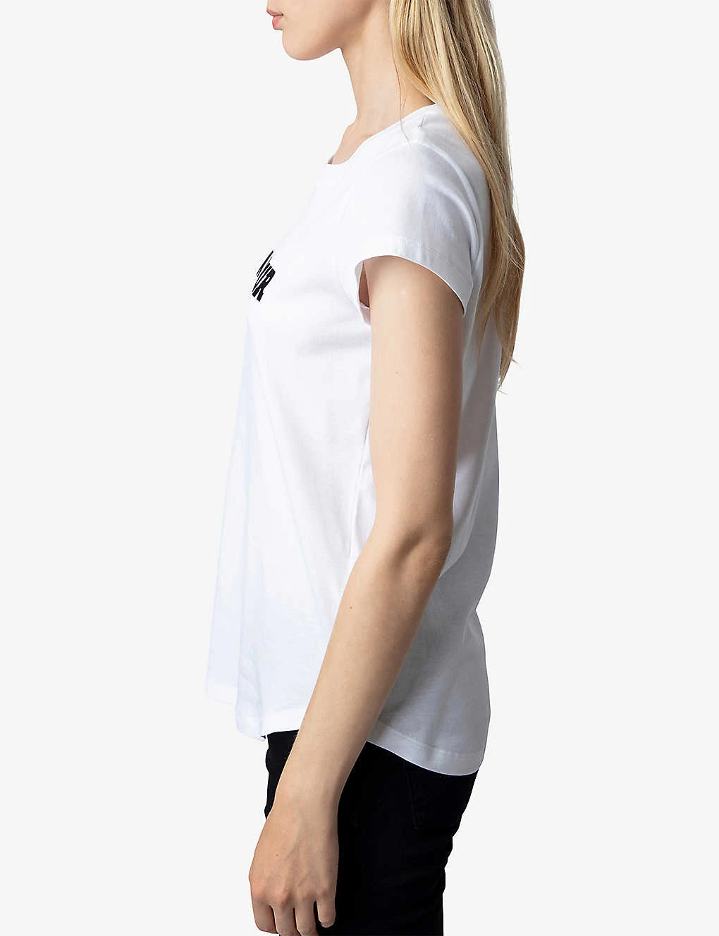 Zadig & Voltaire Woop Slogan-print Short-sleeved Organic-cotton T-shirt 3 Zadig & Voltaire Woop Slogan-print Short-sleeved Organic-cotton T-shirt - Image 3