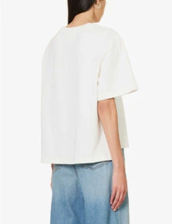 Isabel Marant Etoile Mona Logo-print Cotton-blend Sweatshirt 8 Isabel Marant Etoile Mona Logo-print Cotton-blend Sweatshirt -Whistles Closet Shop R04188802 WHITE ALT03