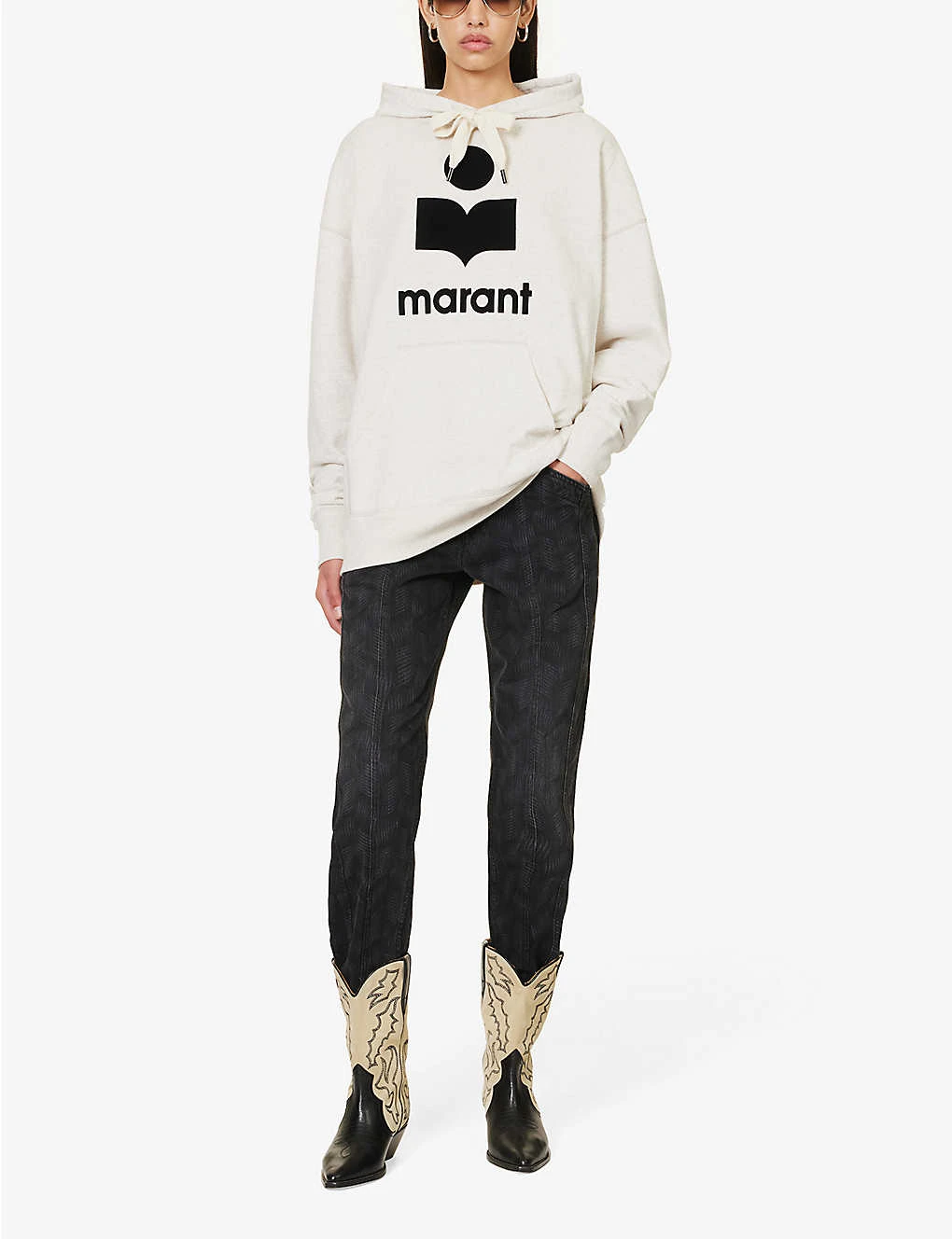 Isabel Marant Etoile Mansel Logo-print Recycled Cotton-blend Hoody 2 Isabel Marant Etoile Mansel Logo-print Recycled Cotton-blend Hoody - Image 2