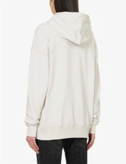 Isabel Marant Etoile Mansel Logo-print Recycled Cotton-blend Hoody 8 Isabel Marant Etoile Mansel Logo-print Recycled Cotton-blend Hoody -Whistles Closet Shop R04188832 ECRU ALT03
