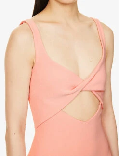 BEC + BRIDGE Joelle Cut-out Stretch-woven Midi Dress 9 BEC + BRIDGE Joelle Cut-out Stretch-woven Midi Dress -Whistles Closet Shop R04188953 GUAVA ALT04