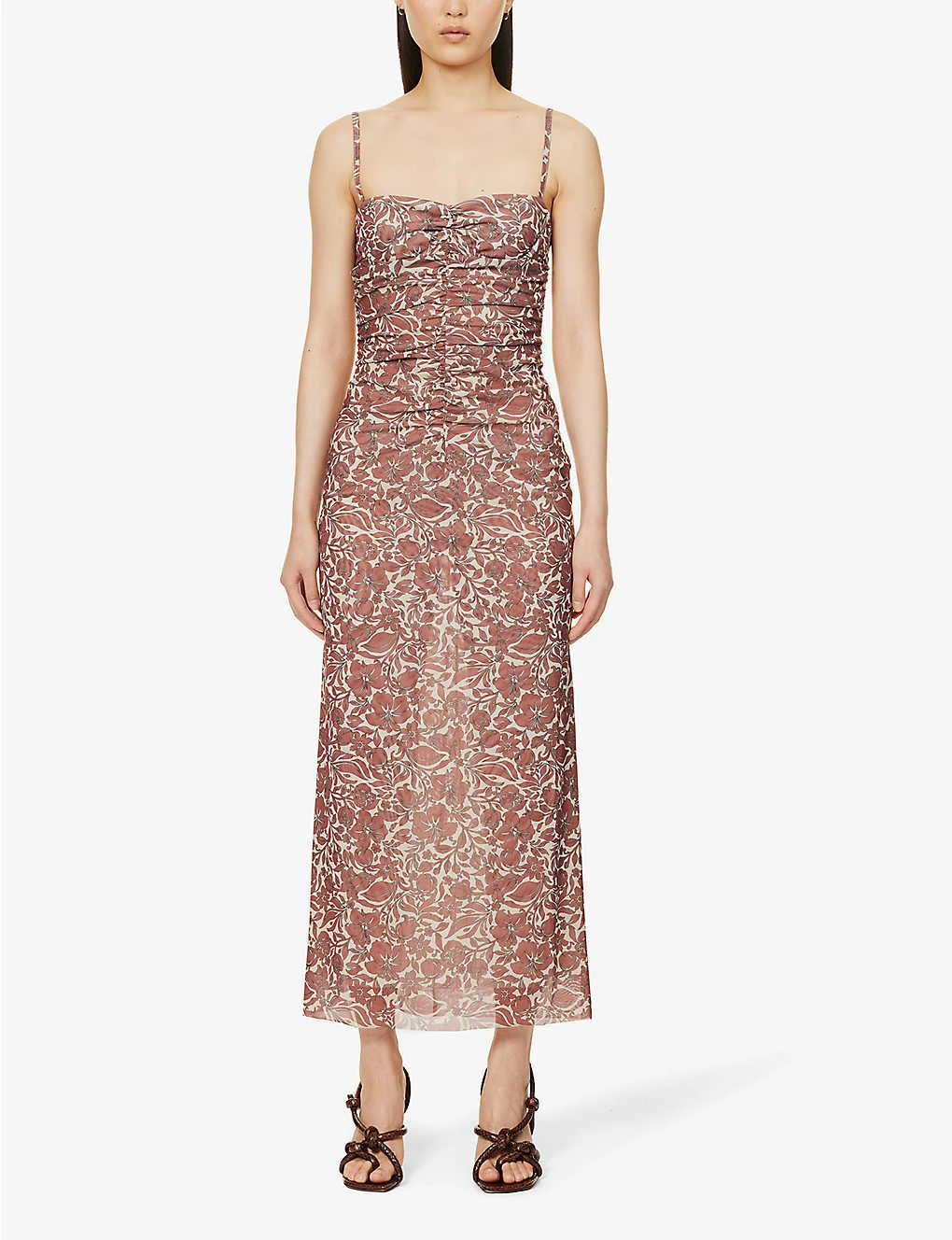 BEC + BRIDGE Priya Floral-print Stretch-woven Midi Dress 3 BEC + BRIDGE Priya Floral-print Stretch-woven Midi Dress - Image 3