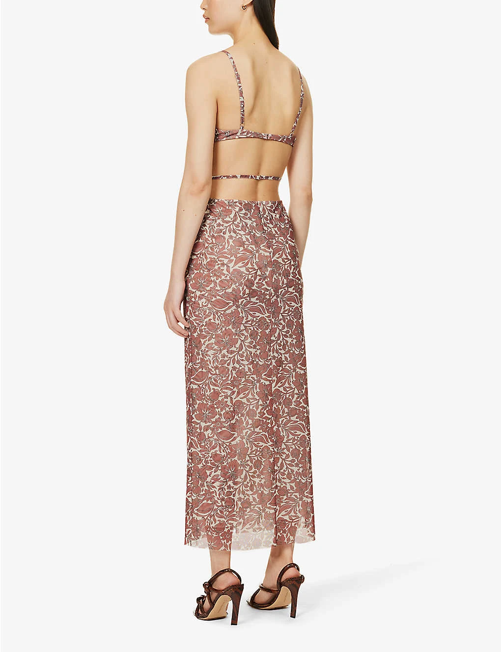 BEC + BRIDGE Priya Floral-print Stretch-woven Midi Dress 4 BEC + BRIDGE Priya Floral-print Stretch-woven Midi Dress - Image 4