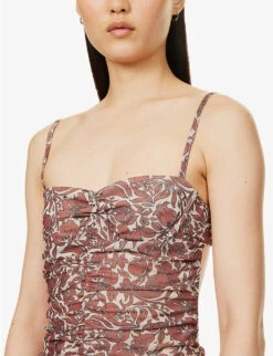 BEC + BRIDGE Priya Floral-print Stretch-woven Midi Dress 9 BEC + BRIDGE Priya Floral-print Stretch-woven Midi Dress -Whistles Closet Shop R04188957 HIBISCUSFLORAL ALT04