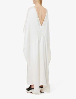 Hunter Relaxed-fit Silk Maxi Dress -Whistles Closet Shop R04189137 IVORY ALT03