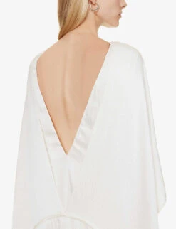 Hunter Relaxed-fit Silk Maxi Dress -Whistles Closet Shop R04189137 IVORY ALT05