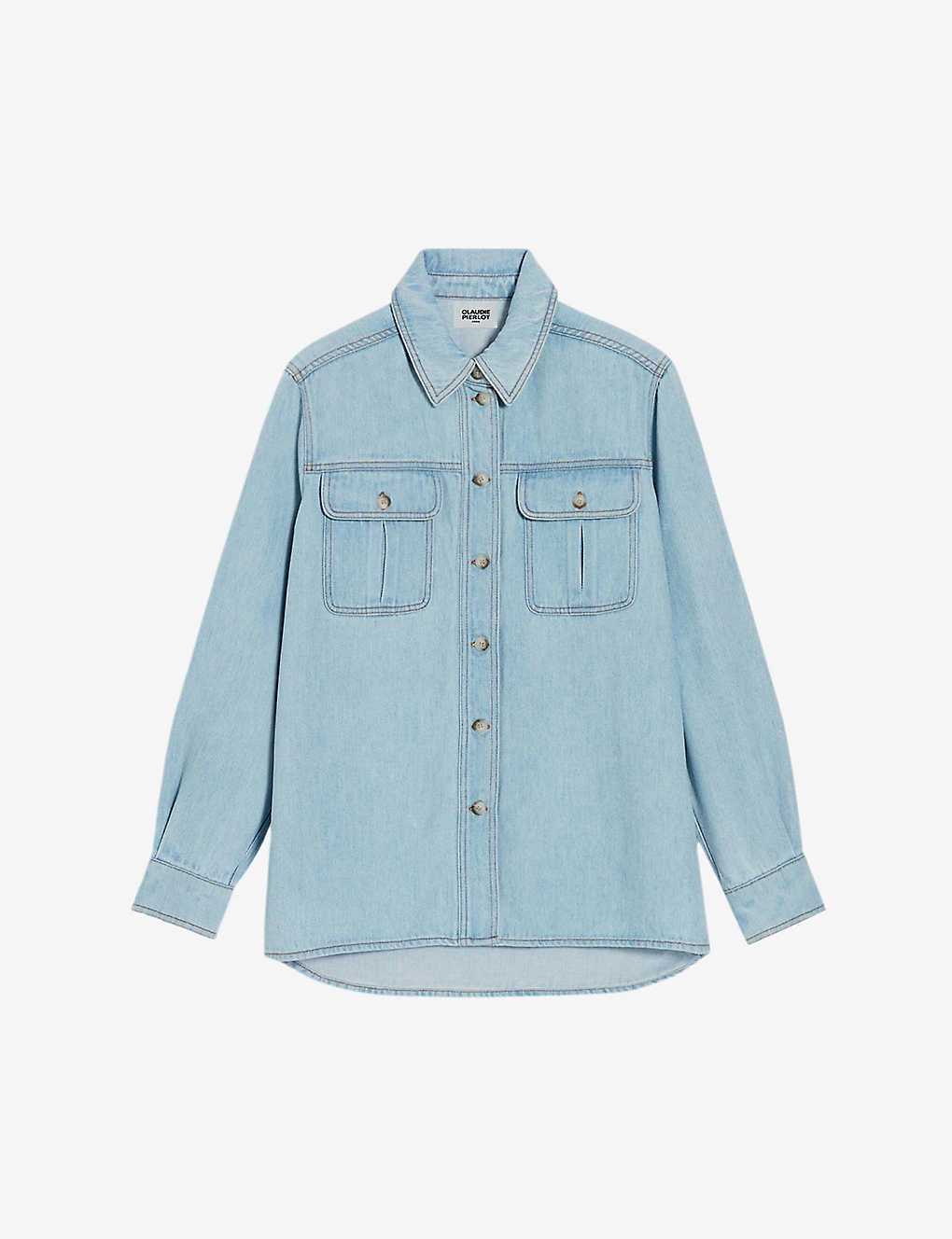 CLAUDIE PIERLOT Calisto Loose-fit Long-sleeve Woven Shirt 1 CLAUDIE PIERLOT Calisto Loose-fit Long-sleeve Woven Shirt