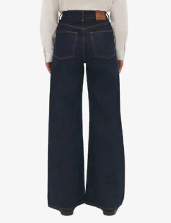 CLAUDIE PIERLOT Pandore High-rise Wide-leg Stretch-denim Jeans 7 CLAUDIE PIERLOT Pandore High-rise Wide-leg Stretch-denim Jeans -Whistles Closet Shop R04189956 DENIMJEAN ALT03