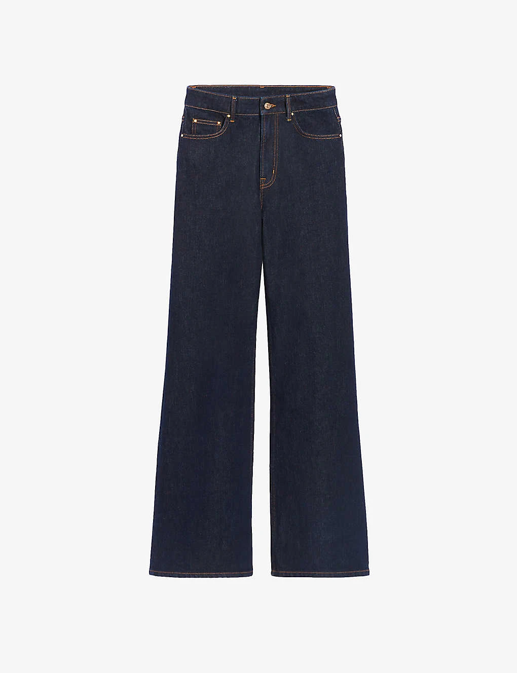 CLAUDIE PIERLOT Pandore High-rise Wide-leg Stretch-denim Jeans 1 CLAUDIE PIERLOT Pandore High-rise Wide-leg Stretch-denim Jeans