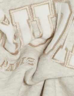 CLAUDIE PIERLOT Toy Logo-embroidered Long-sleeve Cotton-jersey Sweatshirt -Whistles Closet Shop R04189975 NOIRGRIS ALT04