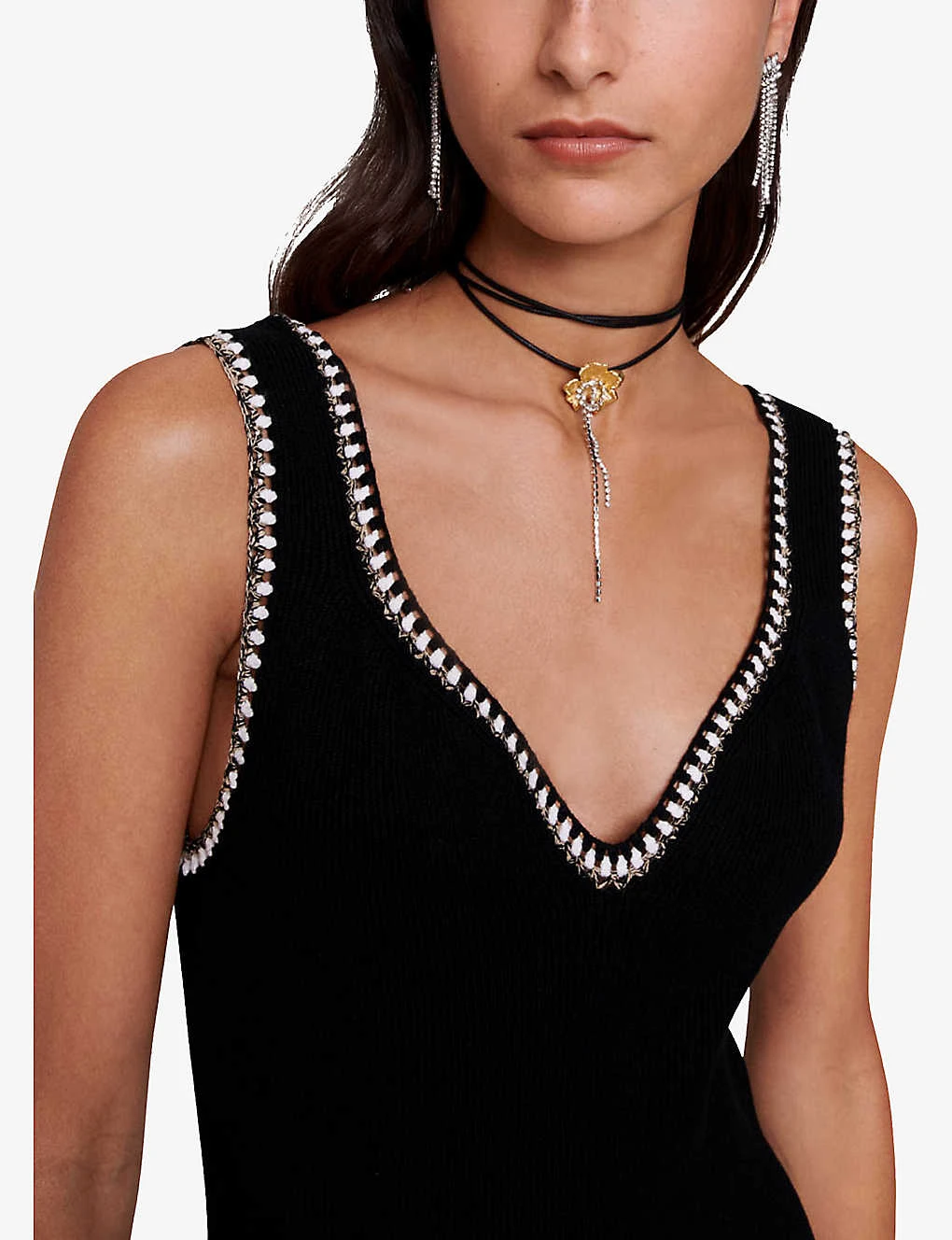 Maje Rimo Crochet-trim Knitted Maxi Dress 5 Maje Rimo Crochet-trim Knitted Maxi Dress - Image 5