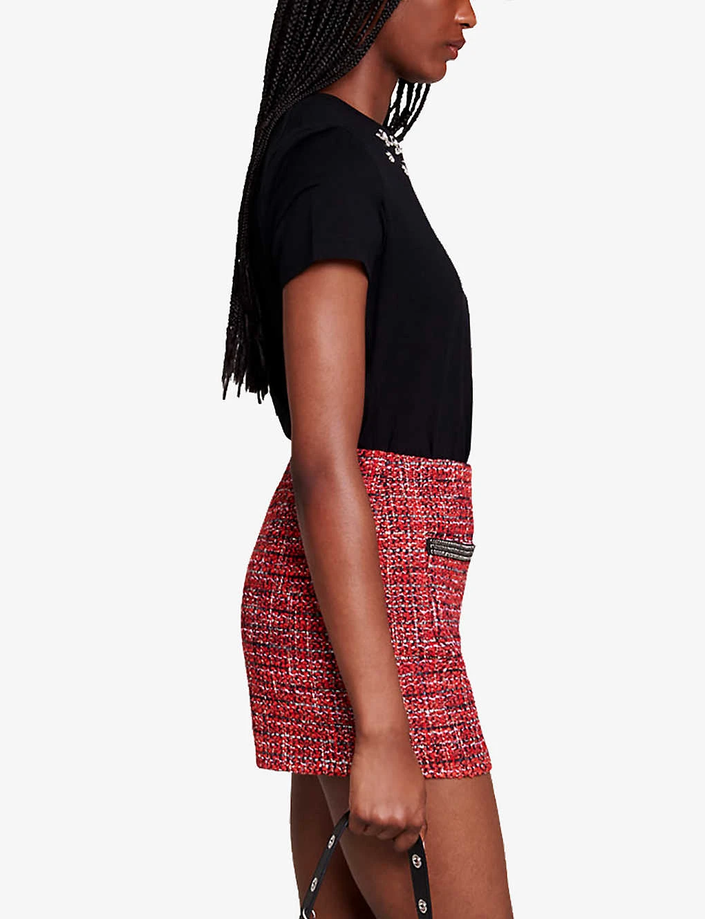 Maje Toukana Crystal-embellished Cotton T-shirt 3 Maje Toukana Crystal-embellished Cotton T-shirt - Image 3