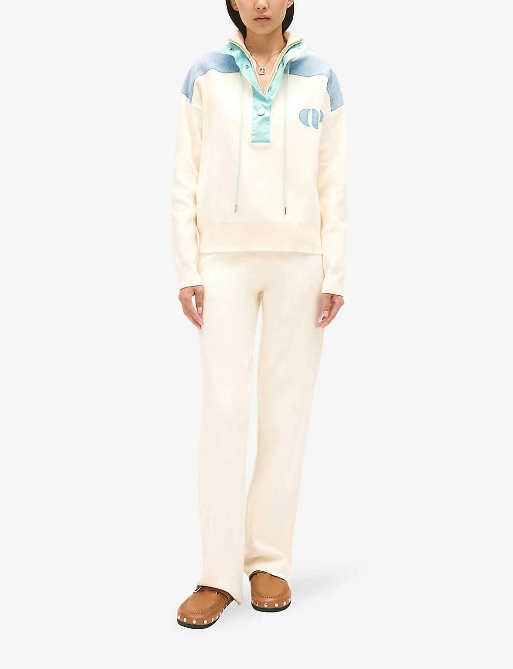 CLAUDIE PIERLOT Minimum Logo-embroidered Knitted Sweatshirt 2 CLAUDIE PIERLOT Minimum Logo-embroidered Knitted Sweatshirt - Image 2