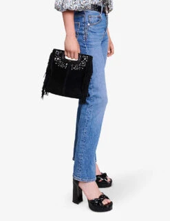 Maje Penelope Straight-leg Stretch-denim Jeans -Whistles Closet Shop R04190327 BLEUS ALT02