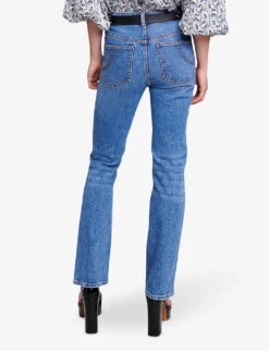 Maje Penelope Straight-leg Stretch-denim Jeans -Whistles Closet Shop R04190327 BLEUS ALT03